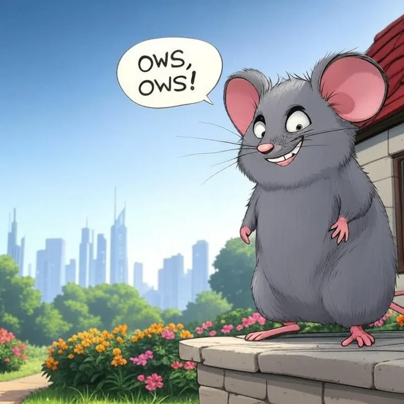 Funny picture to remember the German word aus, meaning out