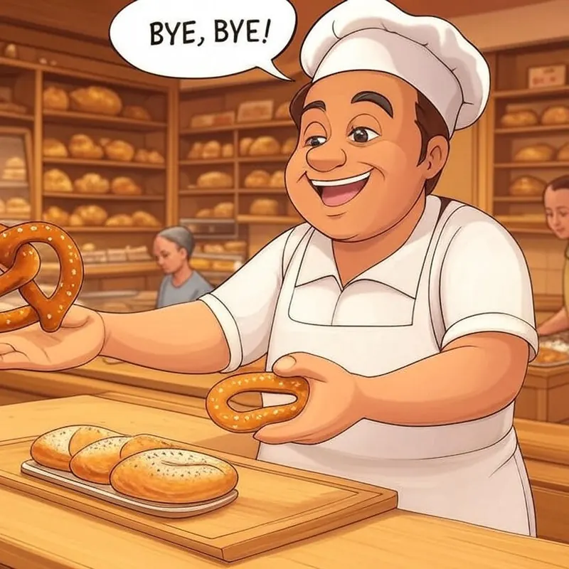 Funny picture to remember the German word bei, meaning at