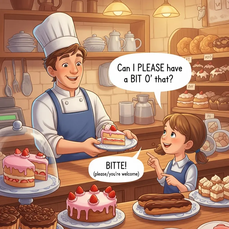 Funny picture to remember the German word bitte, meaning please