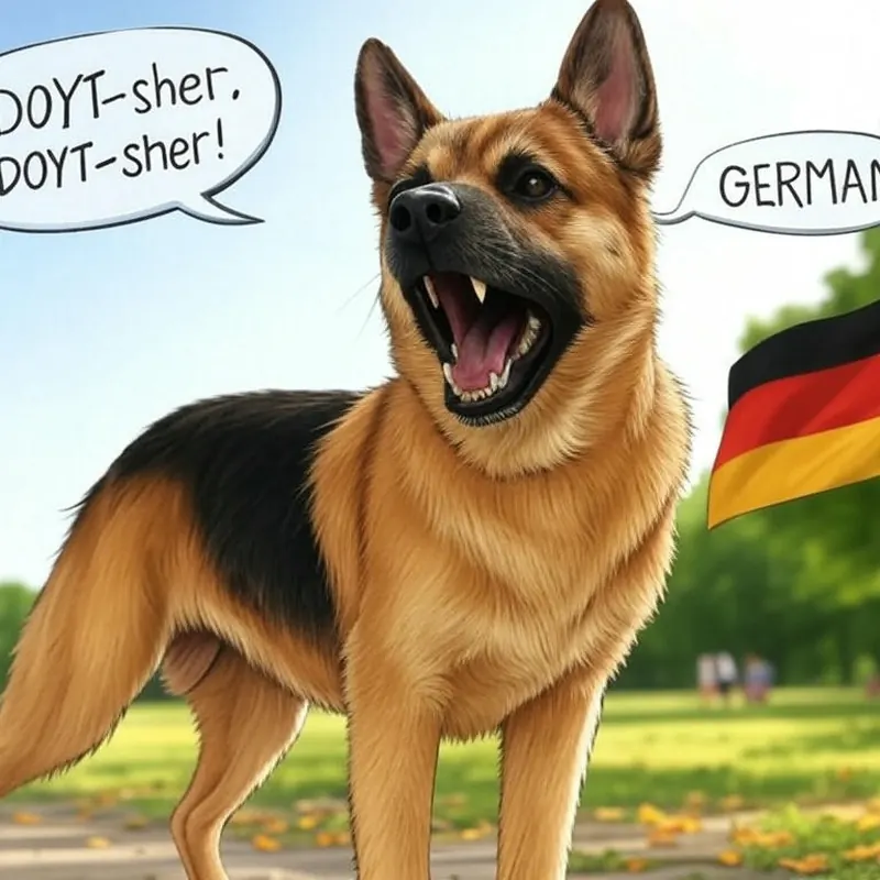 Funny picture to remember the German word deutscher, meaning German