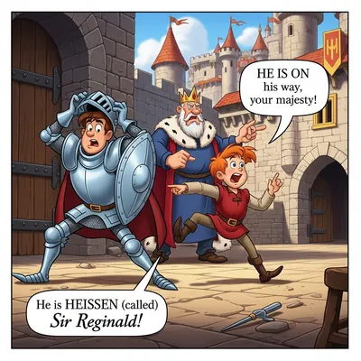 The funny picture for heißen