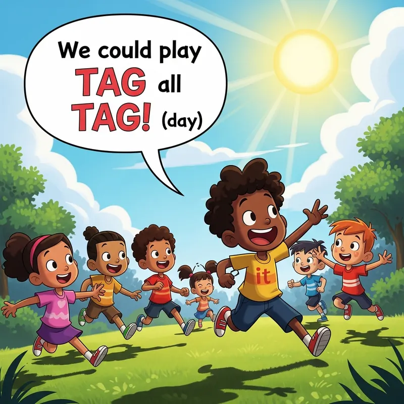 Funny picture to remember the German word der Tag, meaning the day