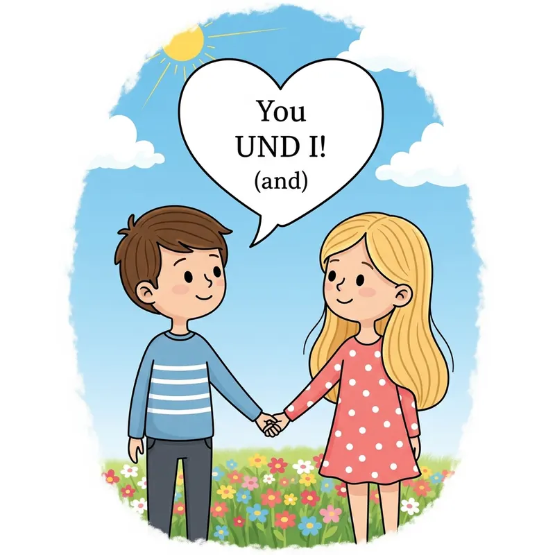 Funny picture to remember the German word und, meaning and