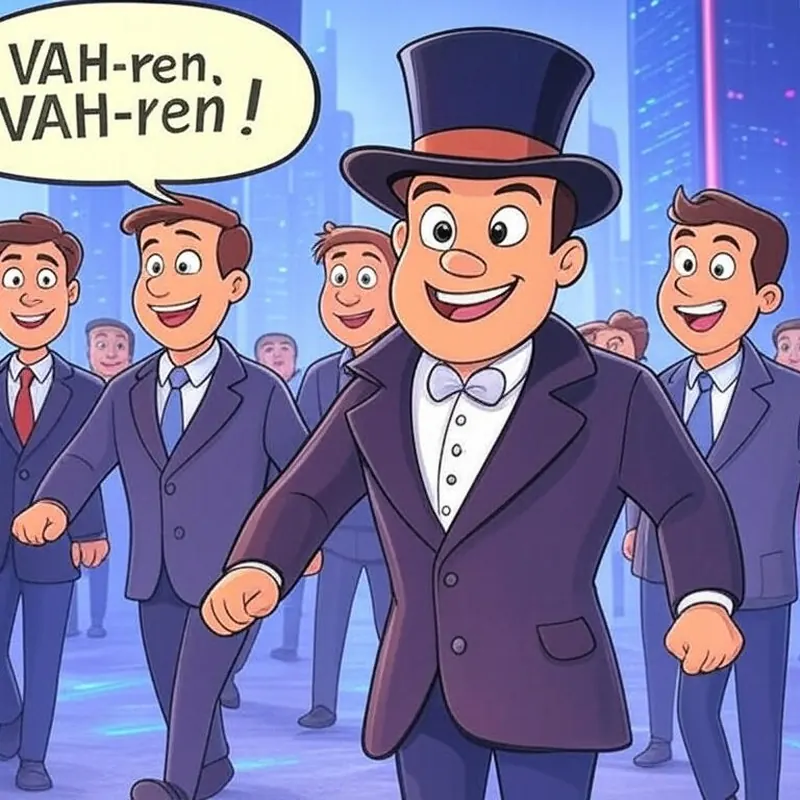 Funny picture to remember the German word waren, meaning were